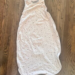 WOOLINO White Toddler Sleep Sack with Star Print